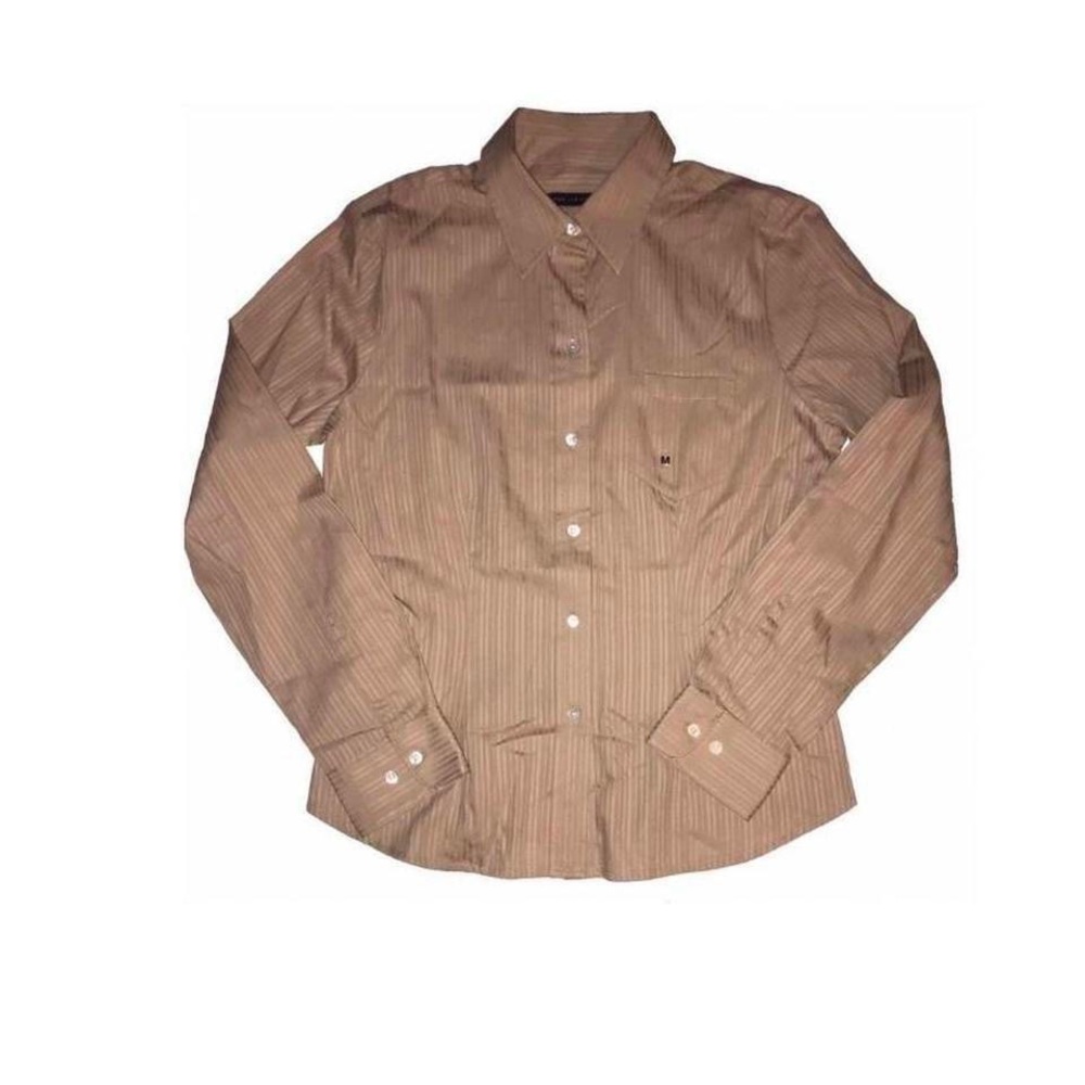 Tan Button Up Collared Blouse - NWOT